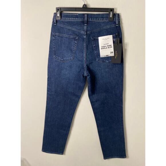 New Rag & Bone The Wren High-Rise Ankle Slim Denim Jeans Size 26 - Picture 2 of 4